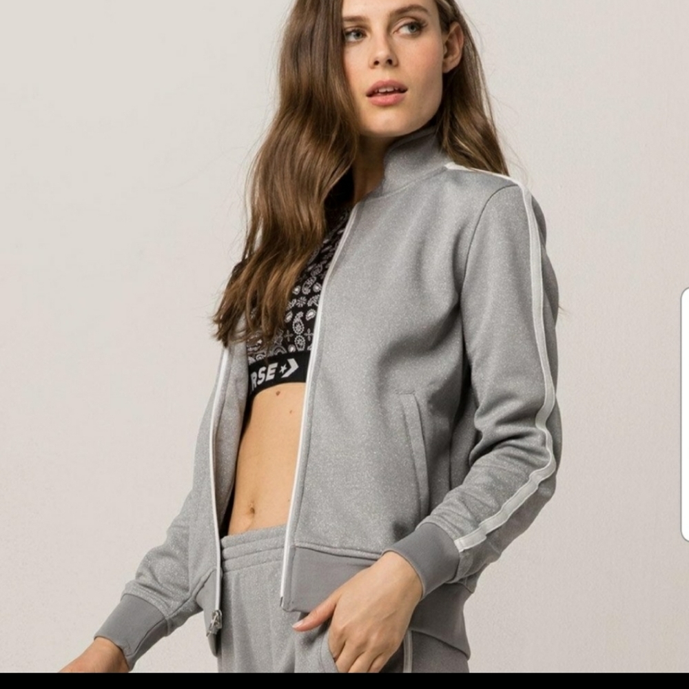 CONVERSE X MILEY CYRUS FULL ZIP JACKET GLITTER  S - Picture 7 of 8